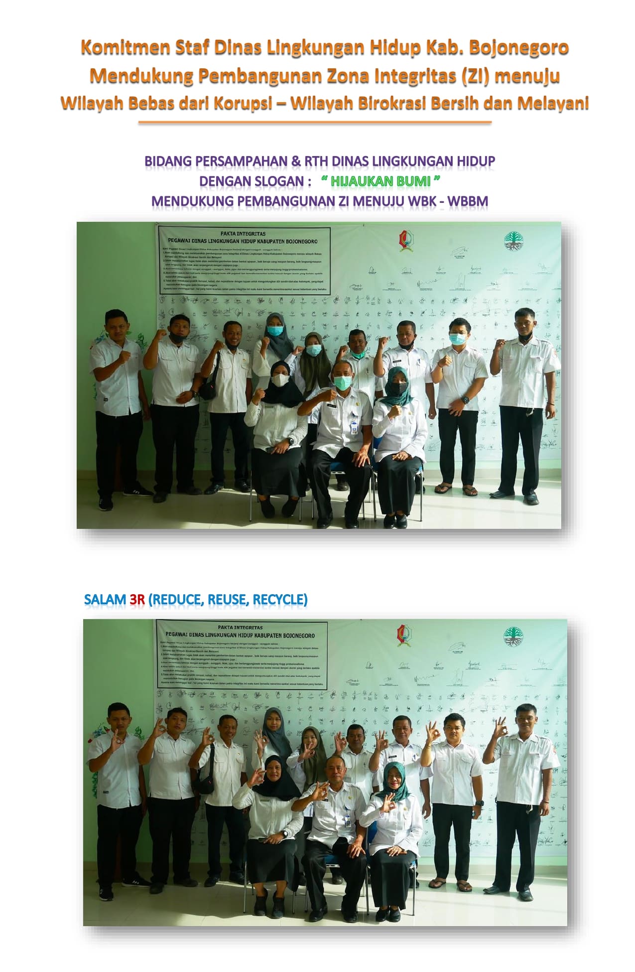 UNIT ATAU ANGGOTA SETIAP MASING - MASING JAJARAN UNTUK MENDUKUNG PEMBANGUANAN ZI MENUJU WBK/WBBM