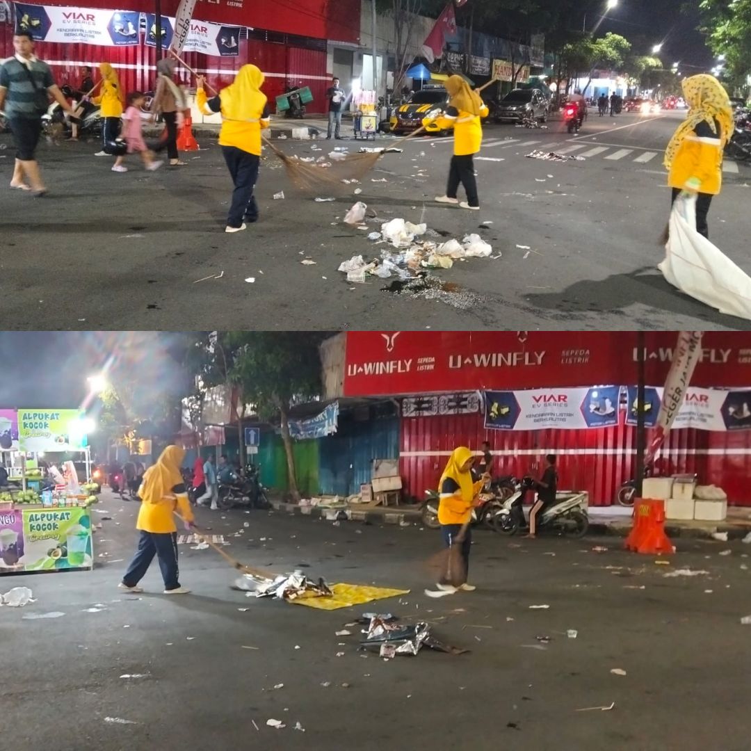 Gerak Cepat DLH Bojonegoro: Ruas Jalan Protokol Kembali Bersih Usai Parade Oklik Ramadhan 2026